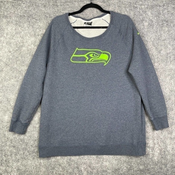 Seattle Seahawks Nike NFL Team Apparel Men's Size L Crewneck Sweatshirt - Picture 1 of 8